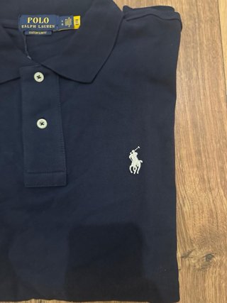 Polo Ralph Lauren Azul Marino Logo Blanco Talla L