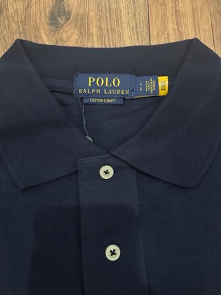 Polo Ralph Lauren Azul Marino Logo Blanco Talla L