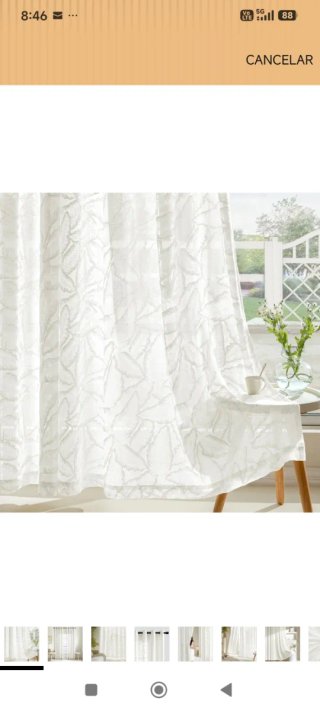 Cortinas blancas 140x220cm (2 Paneles)