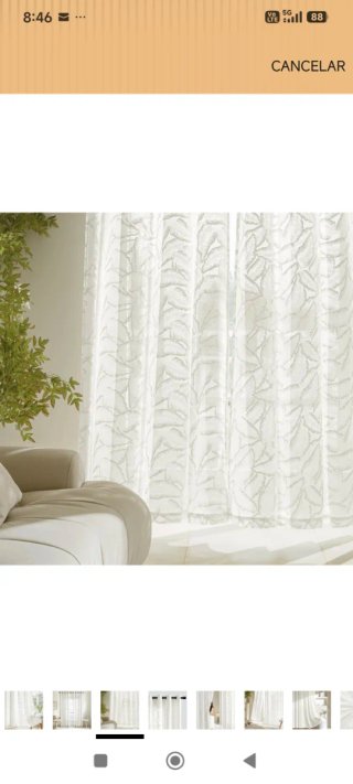 Cortinas blancas 140x220cm (2 Paneles)