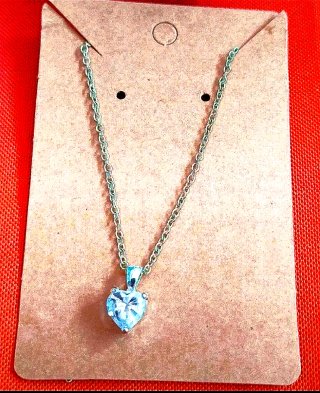 Collana Ezzelino cuore rosa con zircone