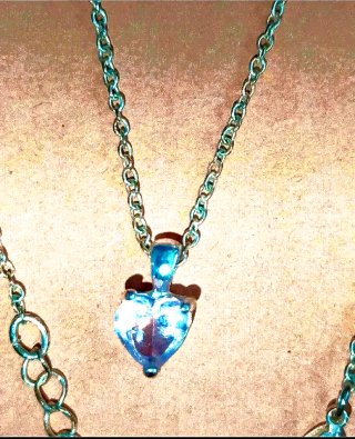 Collana Ezzelino cuore rosa con zircone