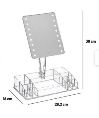 Specchio LED per trucco trasparente