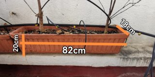 Jardineras terracota marrones 82x18x20cm