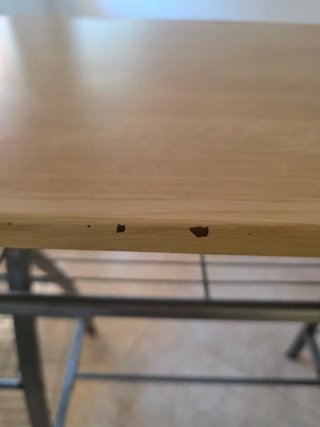 Mesa de cocina madera y metal