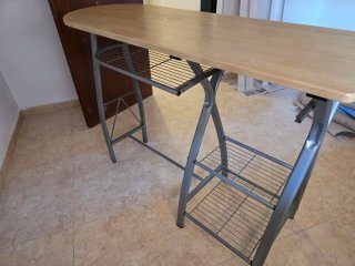 Mesa de cocina madera y metal