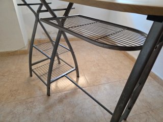 Mesa de cocina madera y metal