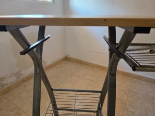 Mesa de cocina madera y metal