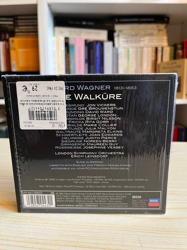 Wagner Die Walküre 3CD Nilsson Vickers Leinsdorf