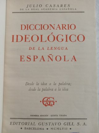 Diccionario ideológico de la lengua española