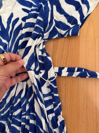 Vestido largo estampado hojas