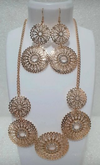 Set Collana Orecchini Dorati