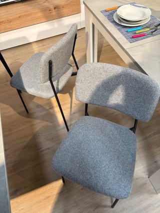 Juego de 4 sillas de comedor grises