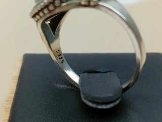Anillo Plata Vintage Piedra Verde