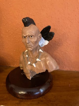 Busto indio nativo americano decoración