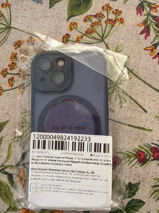 Funda iPhone 13 mini azul translúcida