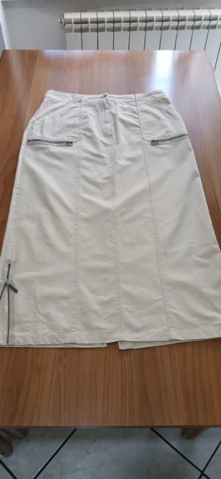 Gonna cotone vintage Y2K beige