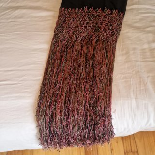 Mantón Manila Seda Bordado Negro