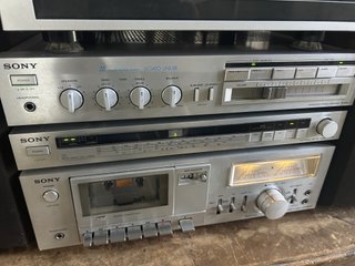 Cadena vintage SONY Tocadiscos Altavoces