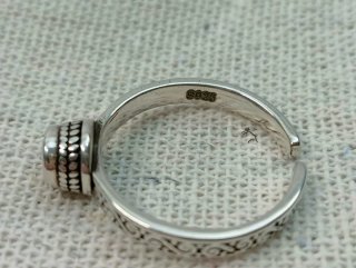 Anillo Plata Ajustable Piedra Verde