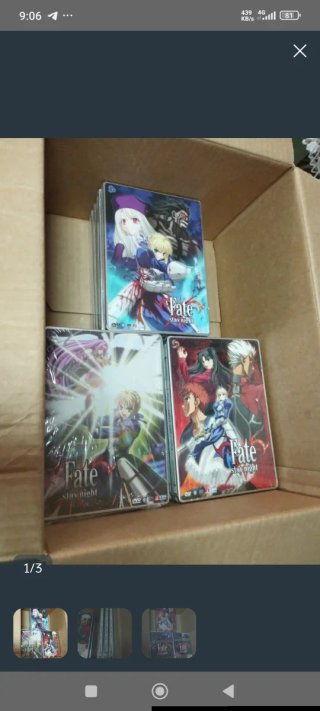 Colección 3 DVDs Anime Fate/stay night