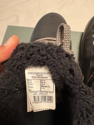 Botas de nieve Quechua mujer negras y grises