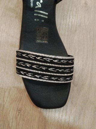 Sandalias Arral Verano Negro y Plata