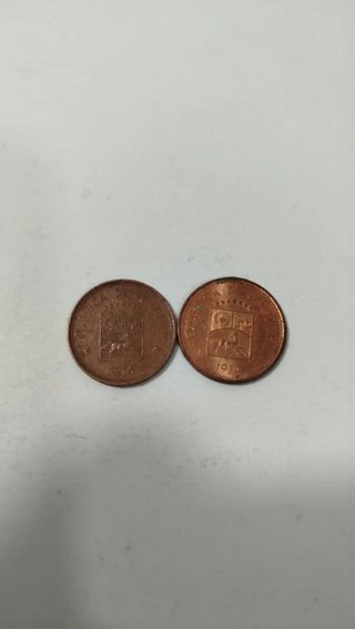 2 Monedas 5 Céntimos- Venezuela