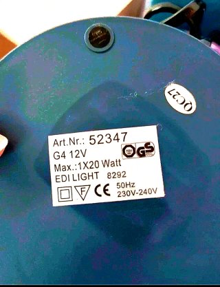 Lampada scrivania retrò blu/acciaio