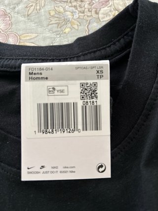 Camiseta Nike Algodón Hombre Talla XS