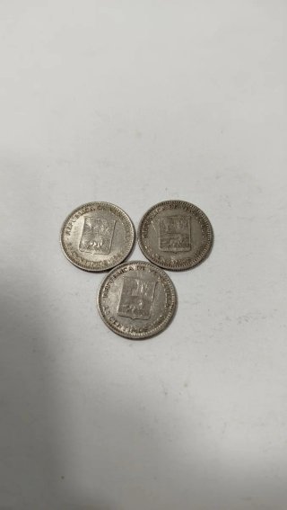 3 Monedas 25 Céntimos - Venezuela