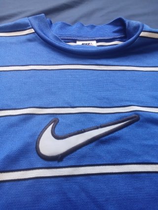 Camiseta Vintage Nike Rayas Azules