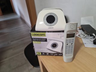 Teléfono Retro Logicom Blanco con Contestador