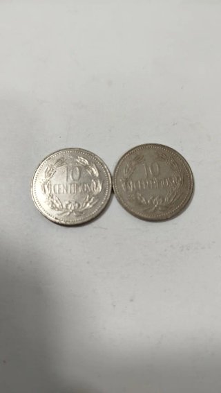 2 Monedas 10 Céntimos -Venezuela