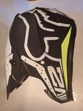 Casco Moto Motocross Negro y Blanco