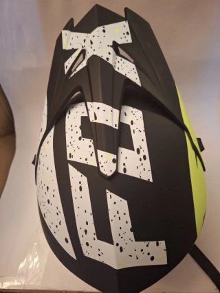 Casco Moto Motocross Negro y Blanco