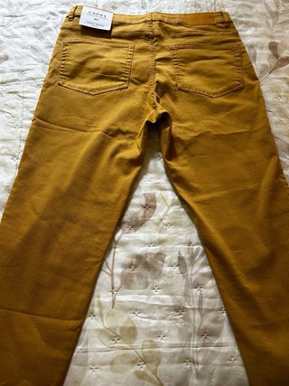 Pantalones vaqueros elásticos mostaza T40