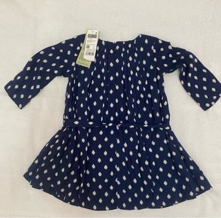 Abito Benetton bambina col. blu/pois taglia 1-2ans