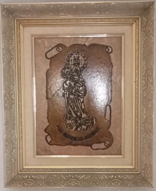 Cuadro Virgen de las Maravillas en Mármol