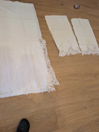 2 Fundas Almohada Hilo Bordado Bolillos