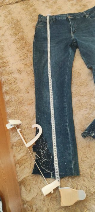 Pantalón vaquero mujer con pedrería