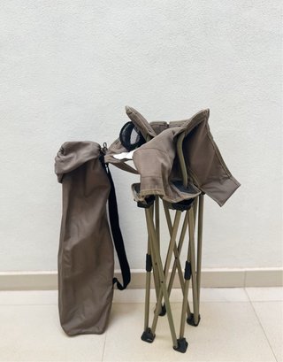 Silla plegable camping tela y metal De Decathlon