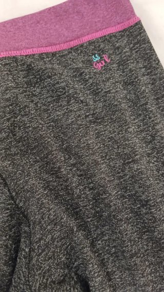 Leggings deportivos Girl mujer grises y rosas