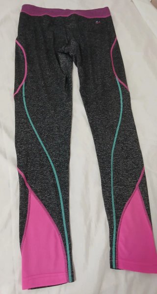 Leggings deportivos Girl mujer grises y rosas