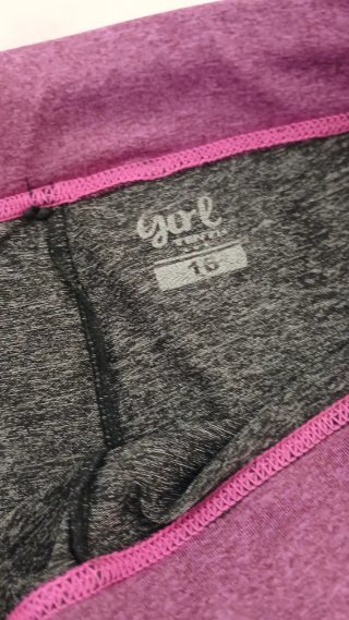 Leggings deportivos Girl mujer grises y rosas
