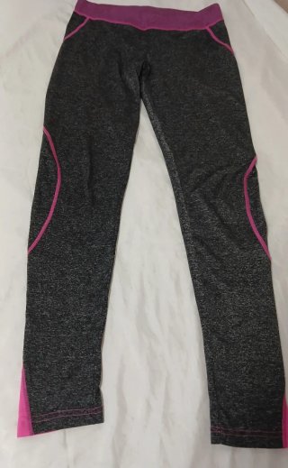 Leggings deportivos Girl mujer grises y rosas