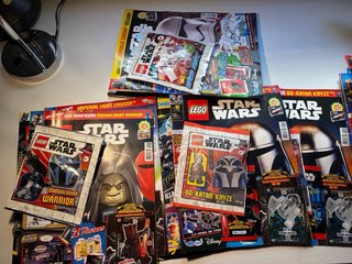 revistas de lego star wars, batman y ninjago
