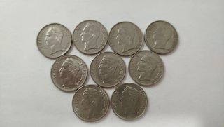 9 Monedas 1 Bolívar -Venezuela