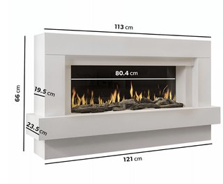 Chimenea Eléctrica Chemin'Arte Linea Blanca