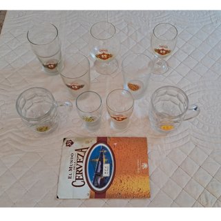 Collezione di 9 brocche e bicchieri per birra, nuovi